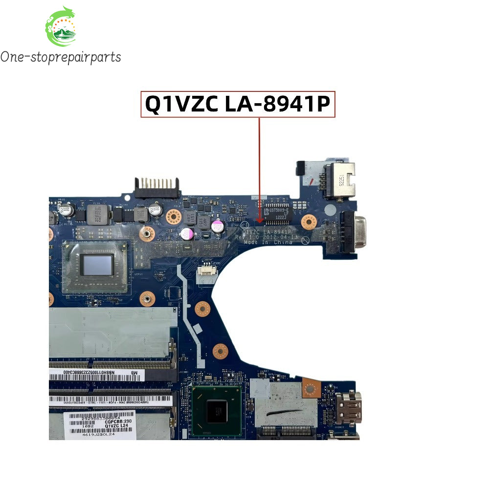 Q1VZC LA-8941P For Acer Aspire One 756 AO756 Laptop Motherboard With Celeron 887U i3-2367M i5-3317U CPU HM70 DDR3 NBSH011005 Acer laptop repair parts