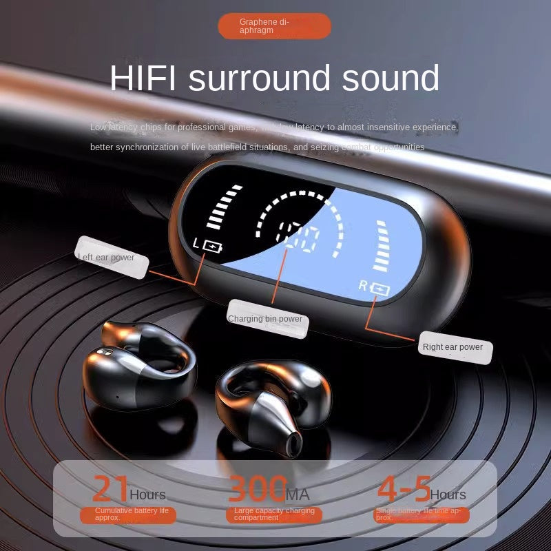 Accessories S03 directional sound transmission soft silicone ear clip Bluetooth headset, super good sound quality and long battery life