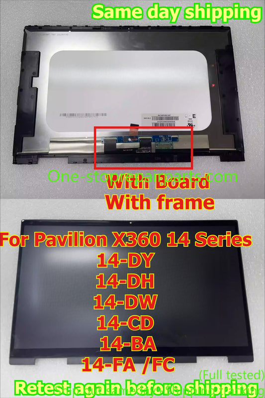 Panel Touch Screen Digitizer LCD Display Assembly For HP Pavilion X360 14-CD 14-DH 14-DW 14-DY 14-BA 14-FA FC Replacement Panel