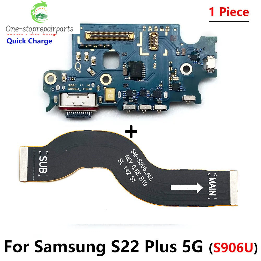 New USB Charger Charging Dock Port Connector Main Board Flex Cable For Samsung S22 S23 Plus Ultra 5G S901 S906 S908 S911 S916 Samsung phone repair parts