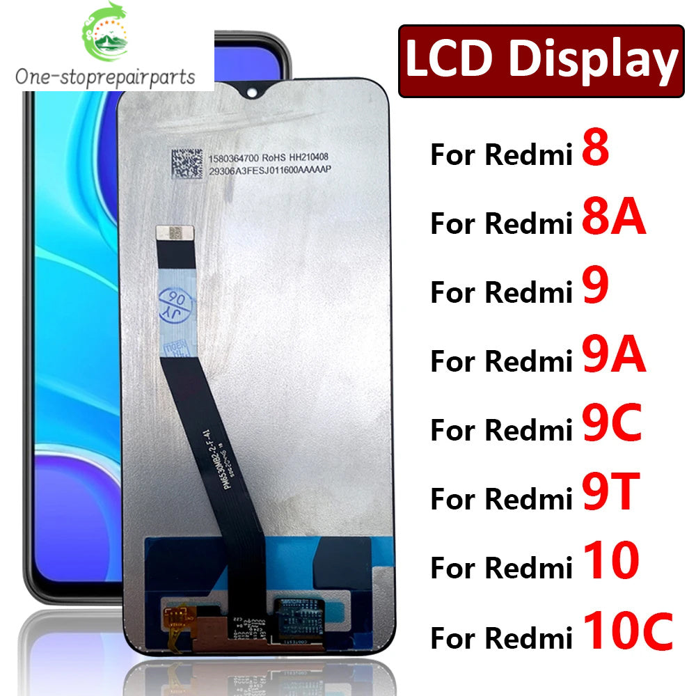 LCD Display For Redmi 7 8 8A 9 9A 9C 9T 10 Prime 10C Display Screen Lcd Display Touch Screen Digitizer Assembly Redmi phone repair parts