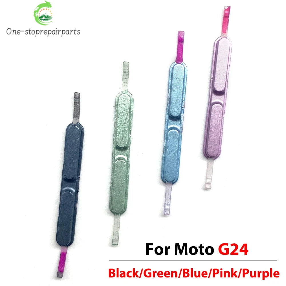 10Pcs, Side Key Power and Volume Button Key For Motorola Moto G04 G14 G24 G34 G54 G84 Replacement Parts Motorola phone repair parts