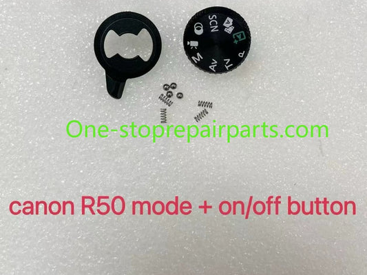 Canon EOS R50 Mode Dial Function Dial Top Cover with Iron Beads Spring with Steel Ball Function Power-on lever on/off switch button black silver Digital Camera Repair parts