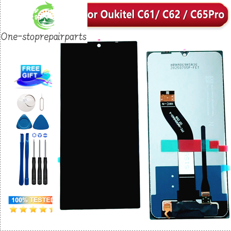 Original 6.88" For Oukitel C61/C61 Pro/C61Plus/C62/C62 Pro C65/C65 Pro LCD and Touch Screen Digitizer Display Screen 1640*720 LC Other brand Phone repair parts