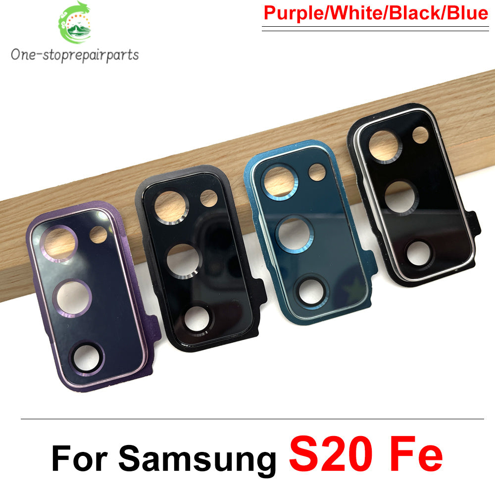10Pcs/Lot, For Samsung S20 Fe Back Rear Camera Glass Lens Circle Cover With Adhensive Samsung phone repair parts