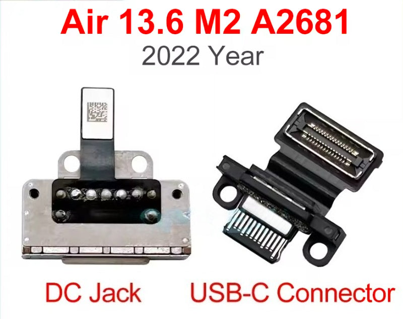 Type-C Power DC Jack Charger USB-C Connector For Macbook Pro  A2941 M2 2485 A2442 821-03084-A  A2992 A2991 A2681 A3113 A3240 A2992 A3112 A3401 A3403 A3185 A3186 A2941 821-03673-A 821-03668-03 821-04220-A 821-04215-01 DC Charging Port Macbook repair p