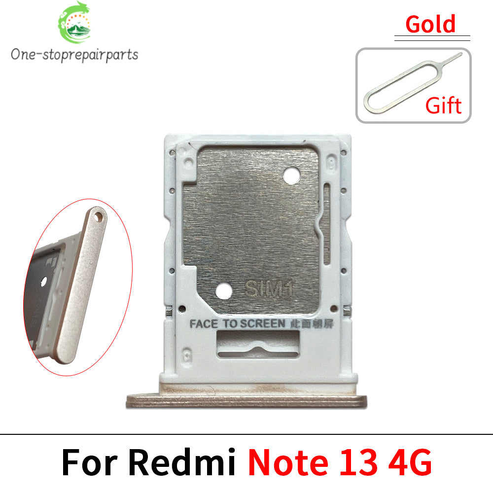 10Pcs, SIM Card Slot SD Card Tray Holder Adapter For Xiaomi Redmi Note 13 Pro Plus 4G 5G  Xiaomi  Xiao mi phone repair parts