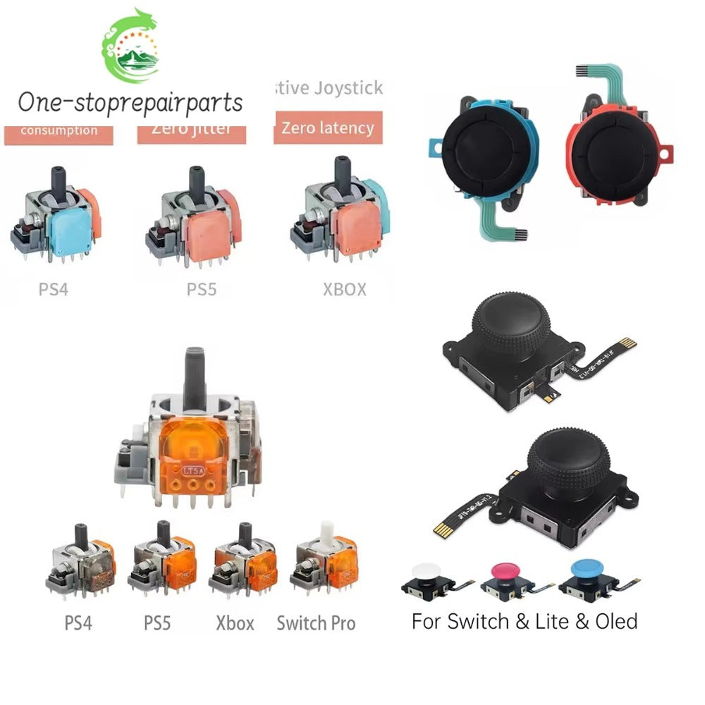 10PCS TMR Electromagnetic Joystick for PS4 PS5 3D Analog Stick Sensor Module for Switch 2 NS OLED Lite Joycon For Xbox Series S  Game console repair parts