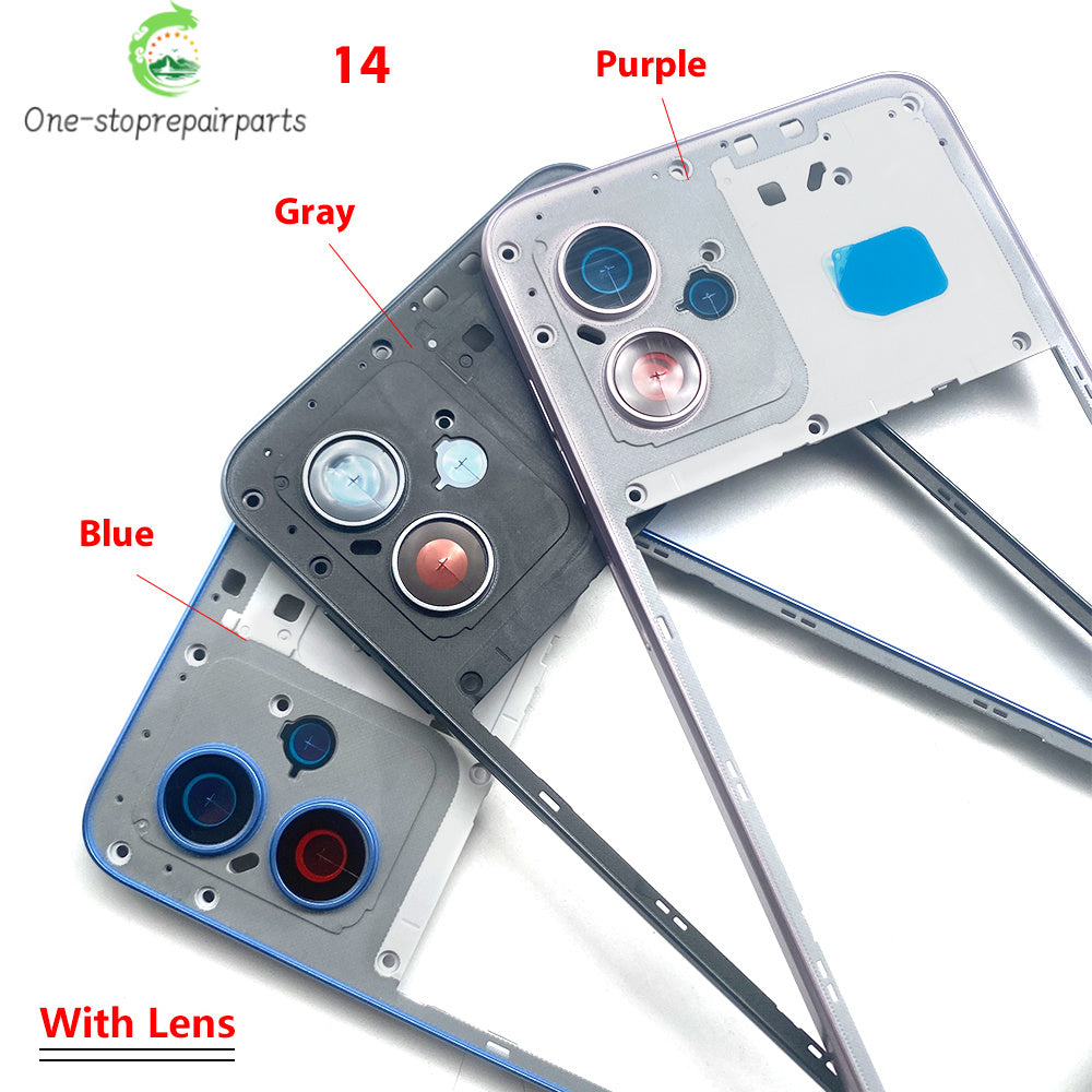 New Middle Frame For Motorola Moto G04 G14 G24 G34 G54 G84 Door Housing Bezel Repair Parts Motorola phone repair parts