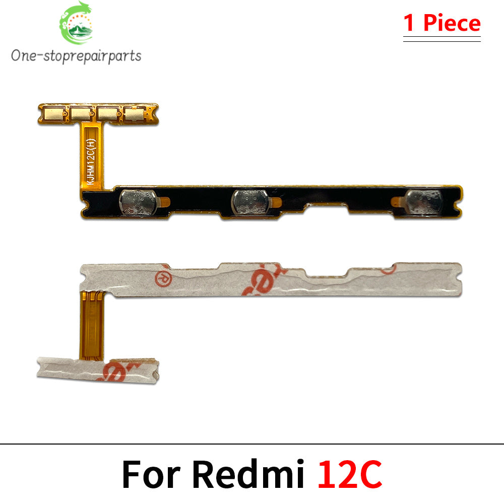 10Pcs, Power Switch On/Off Button Volume Key Button Flex Cable For Xiaomi Redmi 9 9A 9C 9T 10 10A 10C 12 12C 13 13C 14C 15 15C  Xiaomi  Xiao mi phone repair parts