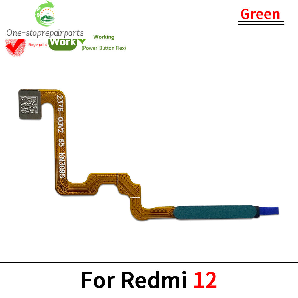 New Fingerprint For Xiaom Redmi 12 12C 13C 10C Home Button Fingerprint Menu Return Key Recognition Sensor Flex Cable Redmi phone repair parts