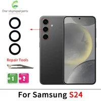10Pcs, Back Rear Camera Glass Lens Cover With Adhesive For Samsung S24 S25 S26 Plus Ultra Fe With Glue Adhesive Samsung phone repair parts