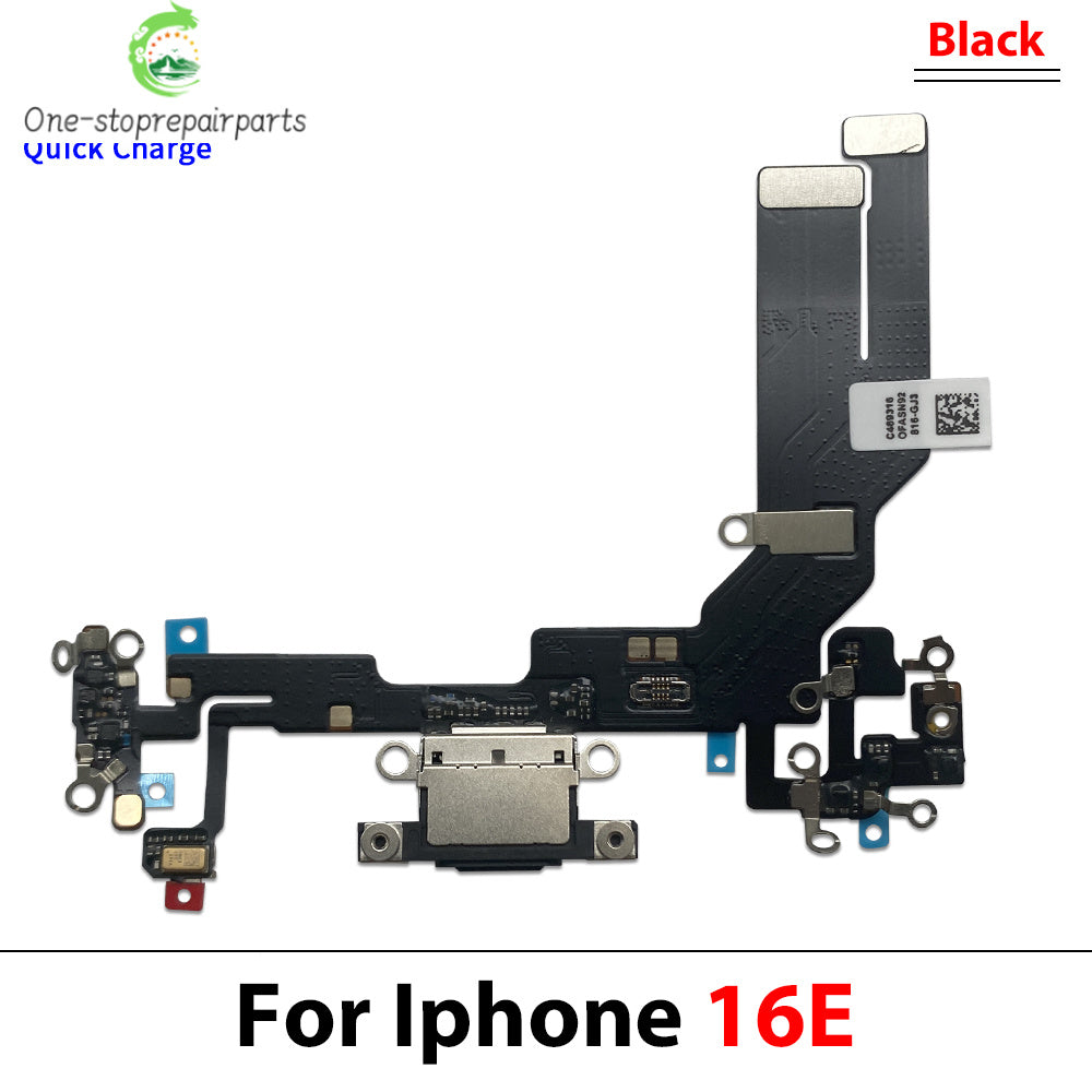 New For iPhone 17 / For iPhone 16E USB Micro Charger Charging Port Dock Connector Microphone Board Flex Cable iPhone phone repair parts