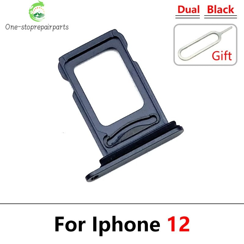 New For iPhone 12 Pro 12Pro Max Mini Dual SIM Card Tray Slot Holder Adapter Accessories iPhone phone repair parts