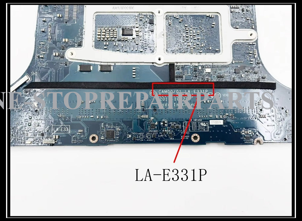 For Dell XPS 15 9560/Latitude 5520 Laptop Motherboard LA-E331P DDR4 with E3 I5 I7 7th Gen CPU 100% Test Work Dell laptop repair parts