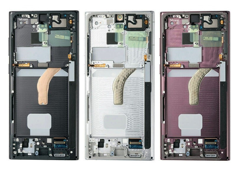 Samsung S22Ultra lcd screen Assembly with frame S908 curved 5G LCD  display touch screen