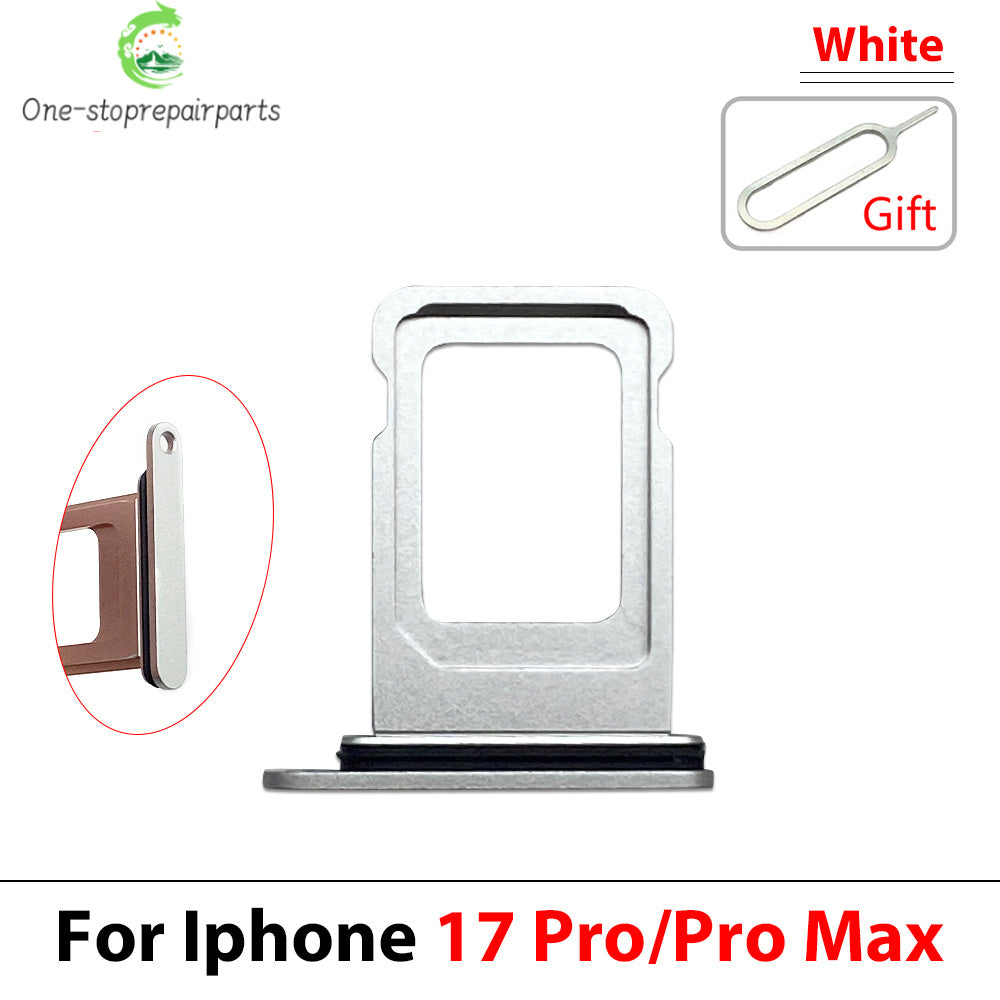 New For iPhone 17 Pro Max Micro Nano Dual SIM Card Holder Tray Slot Holder Adapter Socket iPhone phone repair parts