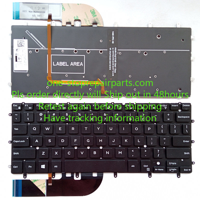 Genuine Dell Inspiron 7347 7348 7547 7548   Inspiron 13 7352 7353 7359 2-in-1 P57G keyboard with backlight