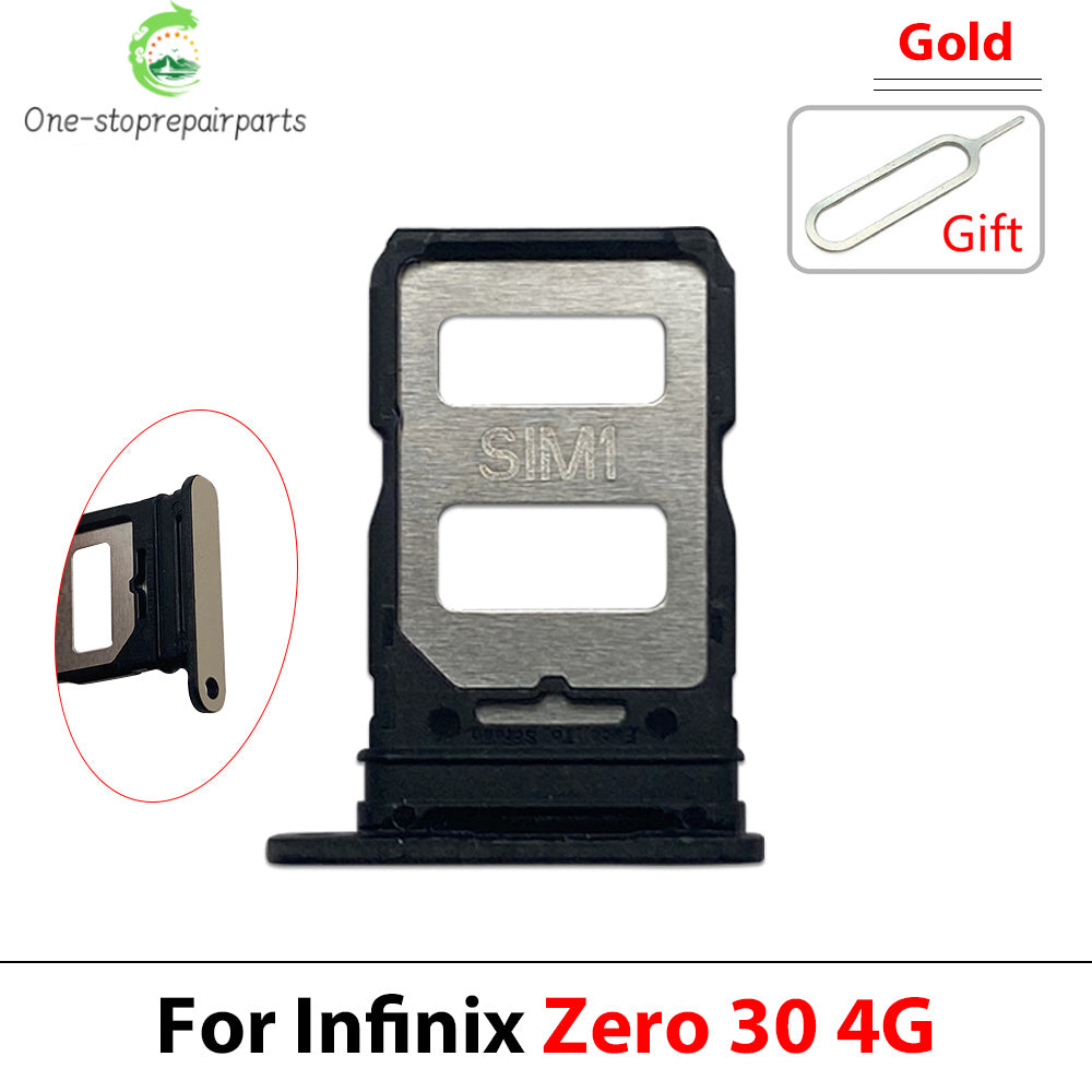 10Pcs, New For Tecno Spark 10 10C 20 20C 30C Pro / For Infinix Zero 30 4G 5G SIM Card Tray Slot Holder Replacement Parts  infinix phone repair parts
