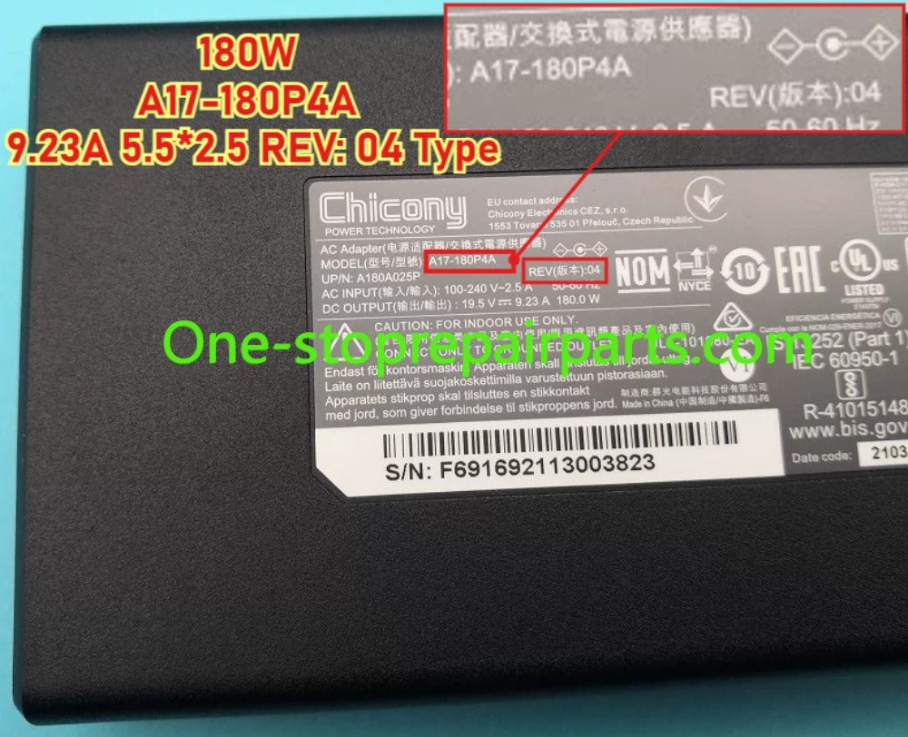 AC power adapter charger 180W 150W 120W For Thunderobot 911Air 911MT 911ME 911PLUS Acer Nitro Gigabyte 15X Aorus Clevo N850HP6 MACHENIKE T58 N850HK1 Chicony A17-180P4A A180A025P A15-150P1A A17-150P2A PA-1151-08 PA-1121-26 ASUS laptop repair parts