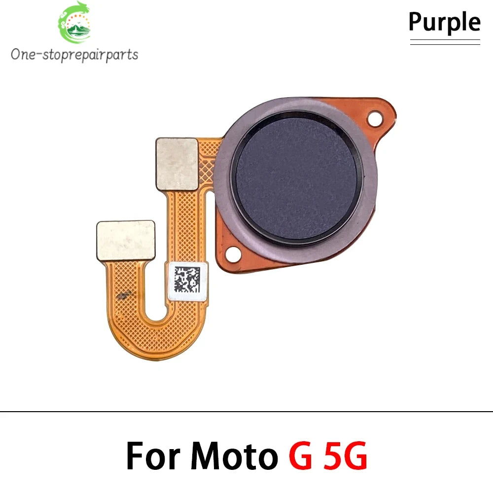 10Pcs, New For Motorola Moto G 5G Plus G Power 2021 Home Button FingerPrint Touch ID Sensor Flex Cable Replacement Parts Motorola phone repair parts