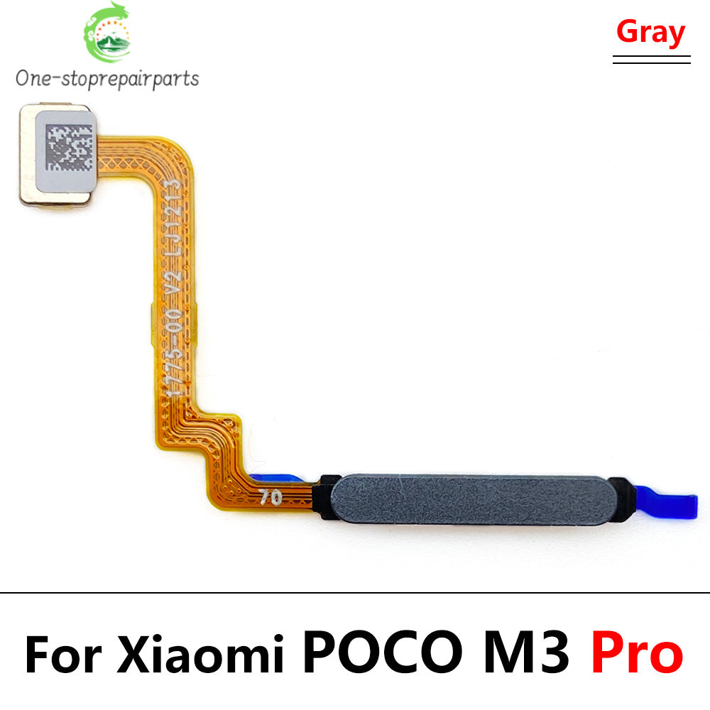 New For Xiaomi Poco M3 Pro / For Redmi Note 10 5G Home Button FingerPrint Touch ID Sensor Flex Cable Replacement Parts  Xiaomi  Xiao mi phone repair parts