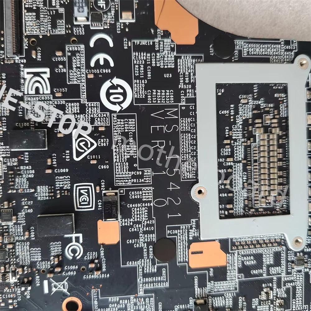 607-15421-05S FOR MSI GE66 Laptop Motherboard MS-1542 MS-15421 VER: 1.0 I7-10875H RTX3070 I7-10875H RTX3080 100% Works Perfectly MSI laptop repair parts