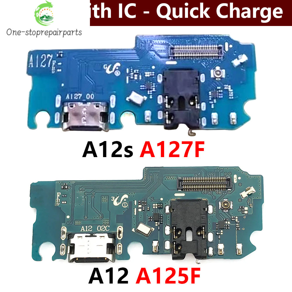 USB Charging Port Board Flex Cable Connector Microphone Module For Samsung A12 A125 A125F A12s A127 A127F A12 Nacho Samsung phone repair parts