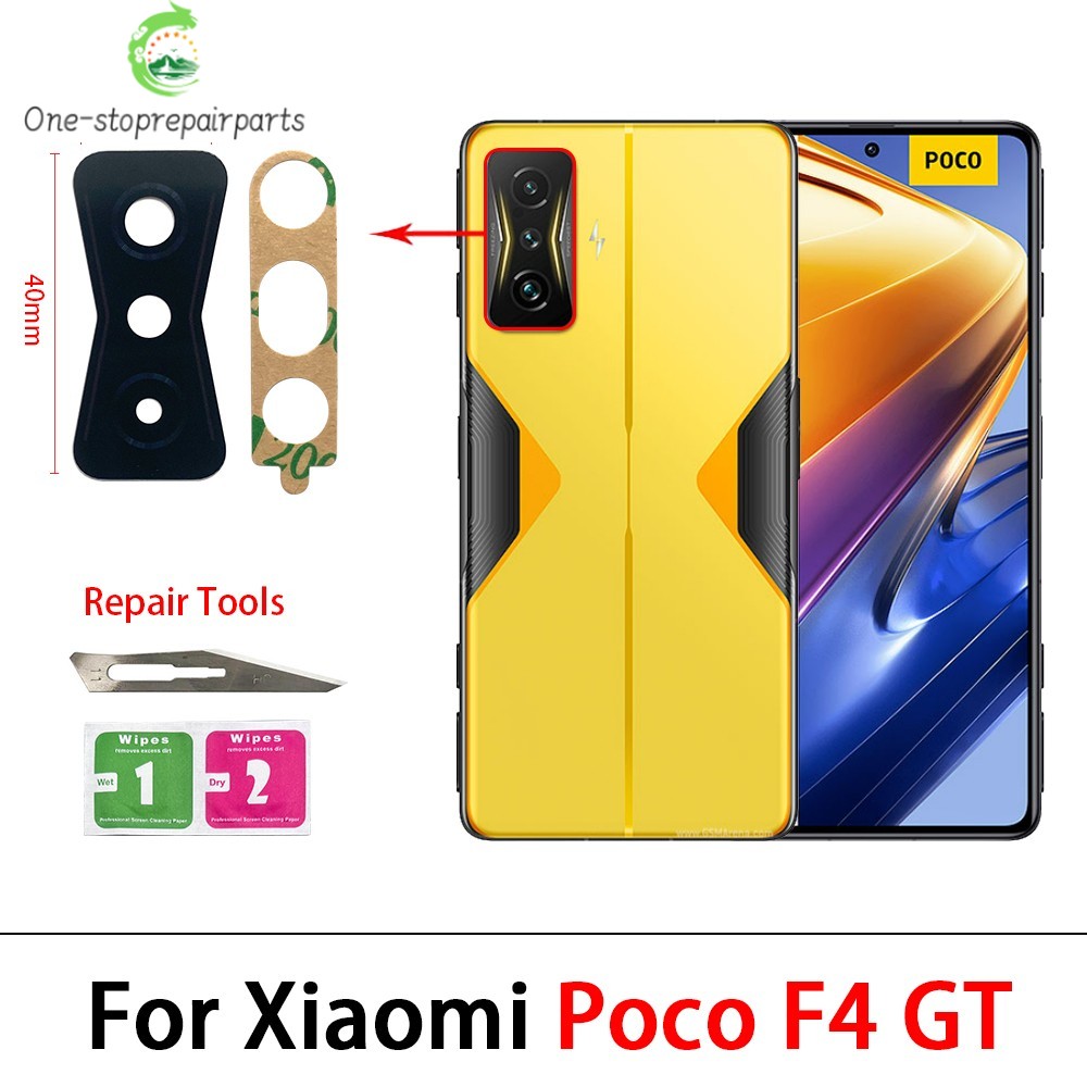 2Pcs/Lot, Back Rear Camera Glass Lens For Xiaomi Poco F3 F4 F5 M3 M4 M5 X3 X4 X5 Pro 4G 5G GT With Adhesive  Xiaomi  Xiao mi phone repair parts