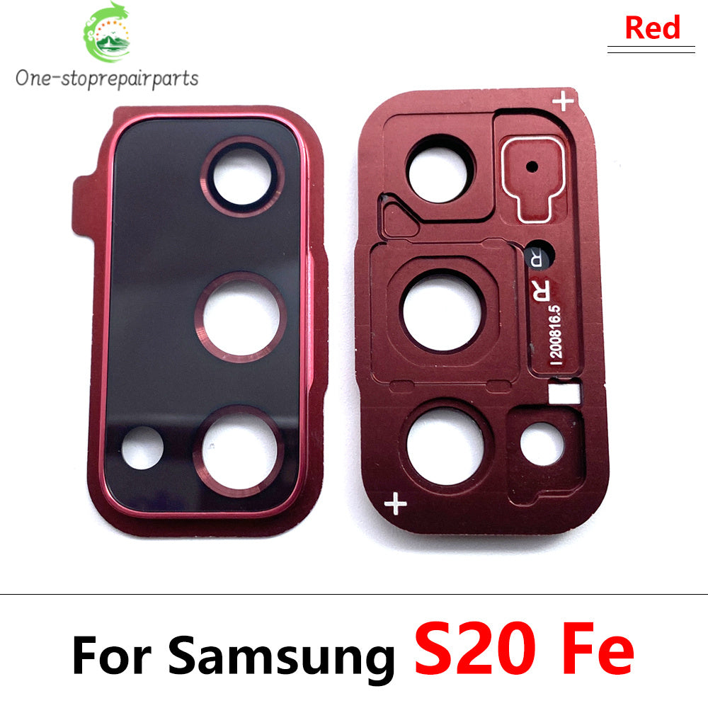 10Pcs/Lot, For Samsung S20 Fe Back Rear Camera Glass Lens Circle Cover With Adhensive Samsung phone repair parts