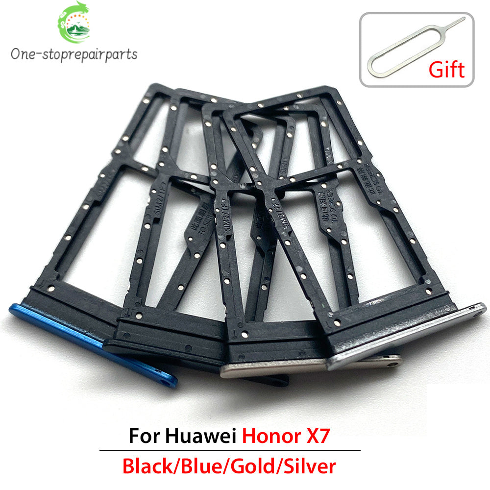 New SIM Card Slot SD Card Tray Holder Adapter For Huawei Honor X7 X7A X7B X7C Replacement Parts Huawei phone repair parts