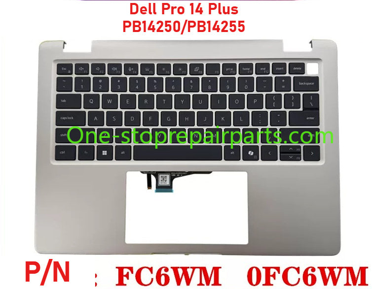 Cover case for Dell Pro 14 Plus PB14250 PB14255 lcd bck housing bezel palmrest topcase keyboard bottom cover 0FC6WM 0V9KJV 0KP5GX 0H2R8R 038HRX