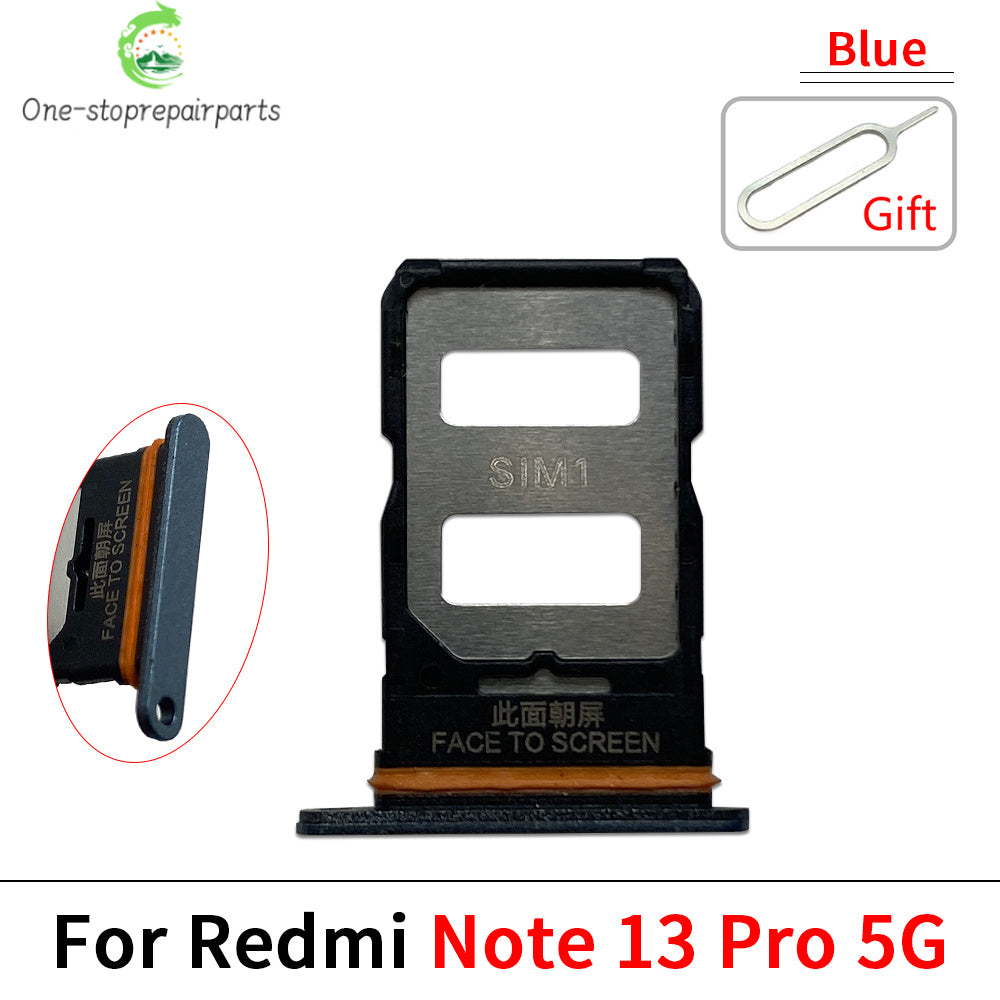 10Pcs, SIM Card Slot SD Card Tray Holder Adapter For Xiaomi Redmi Note 13 Pro Plus 4G 5G  Xiaomi  Xiao mi phone repair parts
