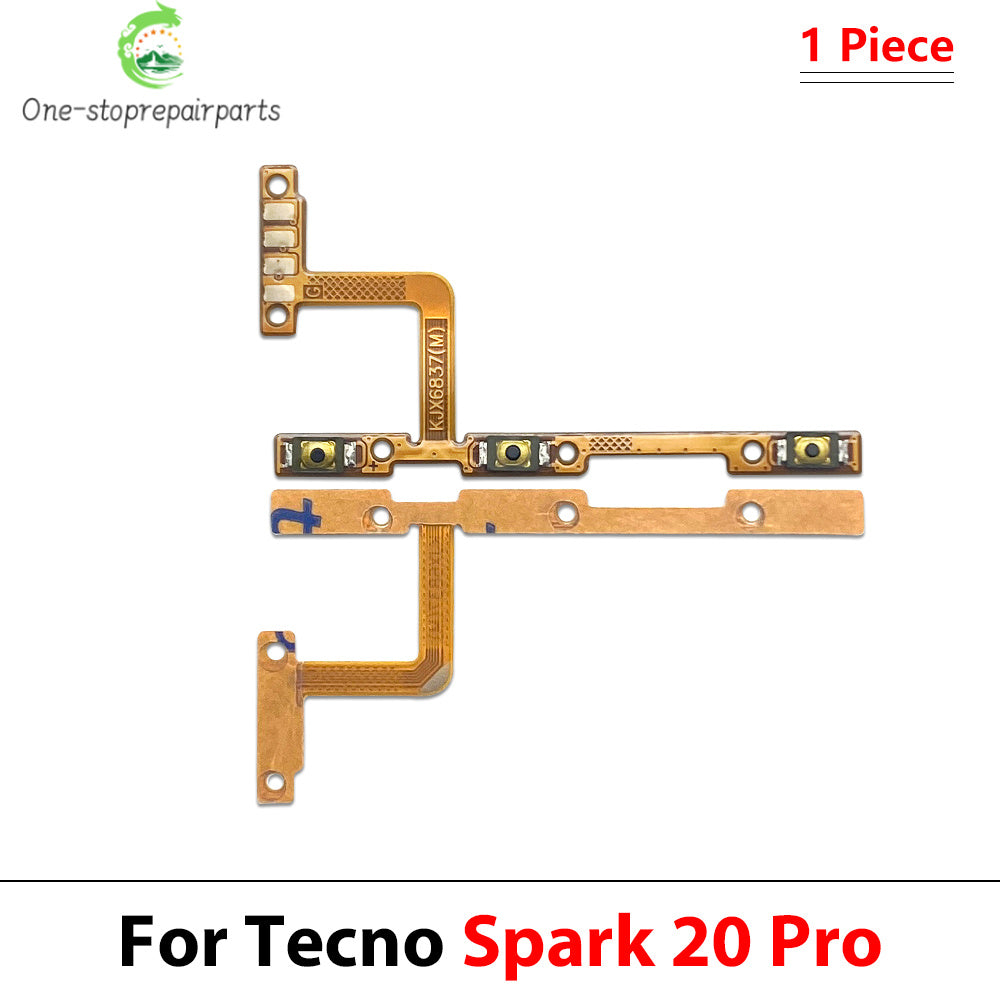 Power on off Volume Key Button Flex Cable For Infinix Tecno Spark 7 8 8C 10 10C 20 20C 30C Pro Go 2020 2022 2023 2024  infinix phone repair parts