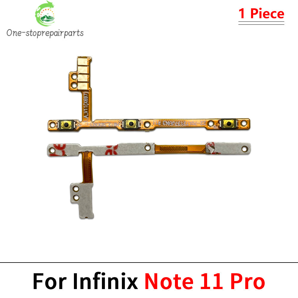 Power Switch On/Off Button Volume Key Button Flex Cable For infinix Note 10 11 12 30 30i 40 Pro VIP 4G 5G X693 X695 X663  infinix phone repair parts