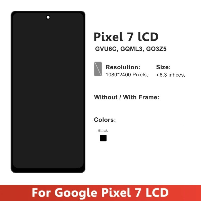 For Google Pixel 7 For Google Pixel7 GVU6C GQML3 GO3Z5 LCD Display Touch Screen Digitizer Assembly Replacement 100% Tested Google phone repair parts