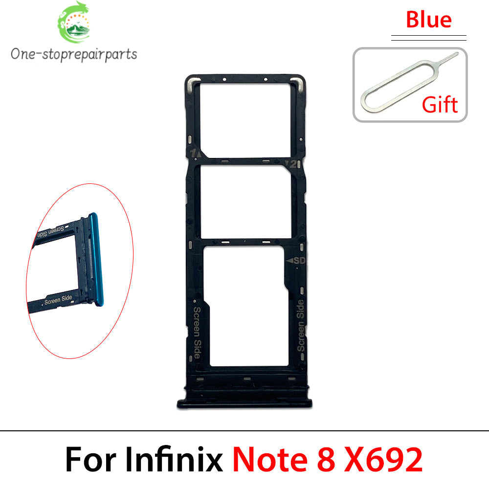 10Pcs, SIM Card Tray Slot Holder Adapter Accessories For infinix Note 7 8 8i 11 12 12i 30 40 Pro Lite VIP 4G 5G  infinix phone repair parts