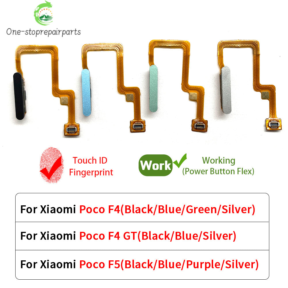 New Fingerprint Flex Cable For Xiaomi Mi Poco F3 F4 GT F5 5G Home Menu Button Key Flex Cable Replacement Parts Xiaomi  Xiao mi phone repair parts