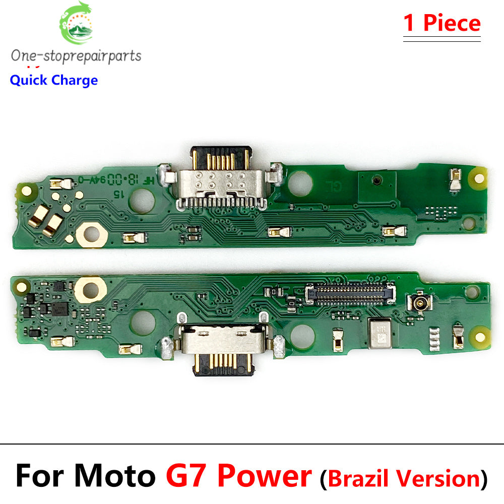 10Pcs/Lot, Dock Connector Micro USB Charger Charging Port Flex Cable Microphone Board For Moto G4 G5 G9 G8 G7 G6 Play Plus Power Motorola phone repair parts