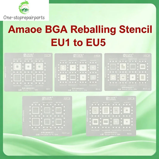 AMAOE EU5 1 2 3 4 Amaoe BGA Stencil For Samsung Exynos CPU RAM IC Chip Solder Ball Reballing Pins Tin Plant Net Square Hole Professional Repair Tools