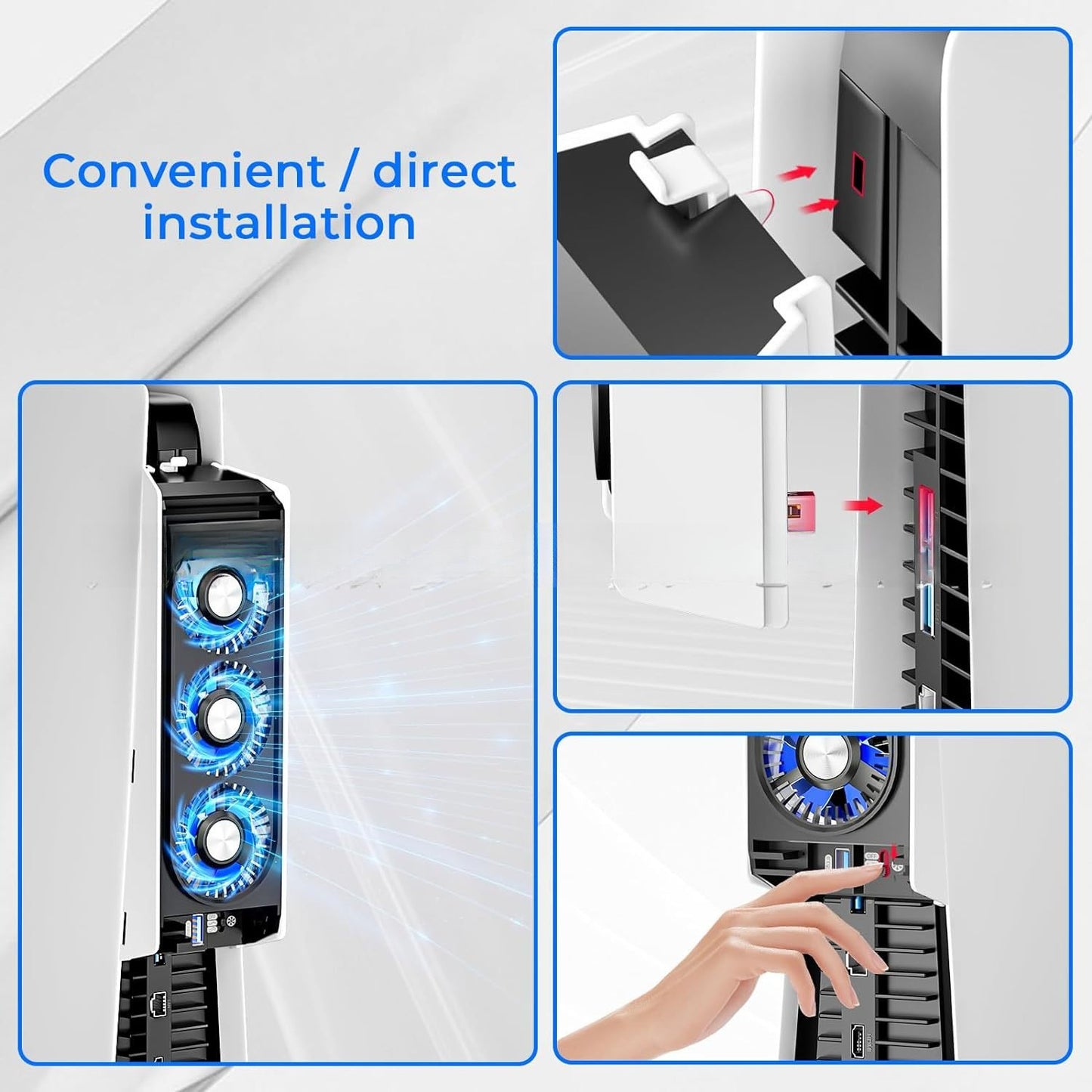 PS5 host cooling fan game console temperature control cooling fan PS5 radiator rear cooling new