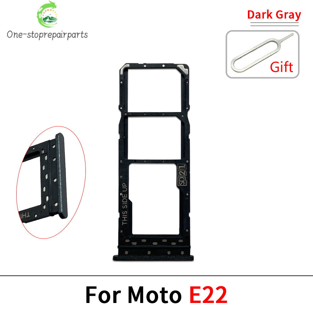 10Pcs, SIM Card Tray Slot Holder Adapter Accessories For Motorola Moto E13 E32 E22 E22i Motorola phone repair parts