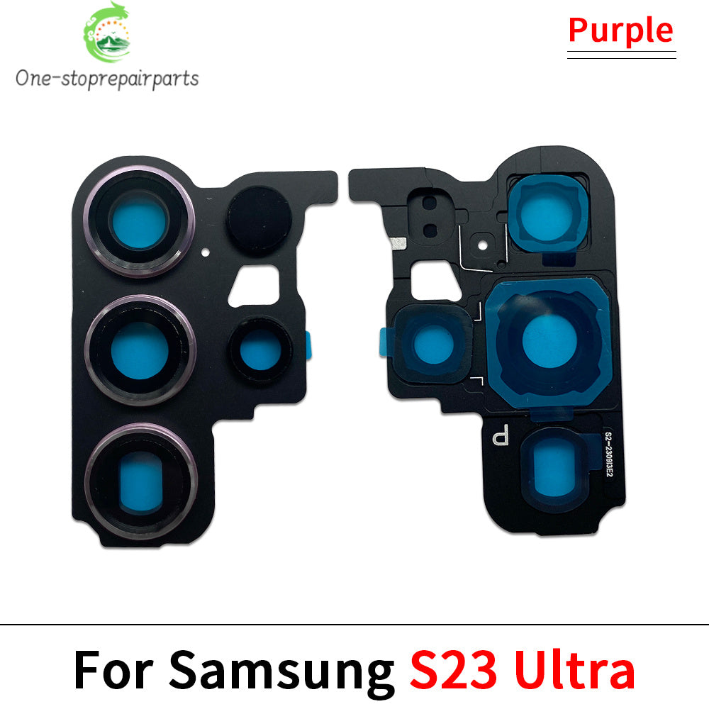 New Housing Back Rear Camera Glass Lens With Cover Frame Holder For Samsung S22 S23 Plus Ultra Samsung phone repair parts
