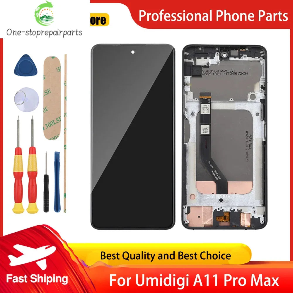 100% Original LCD Display Touch Screen 6.8 Inch Digitizer Frame For UMIDIGI A11 PRO MAX Assembly Digitizer Other Brand Phone repair parts