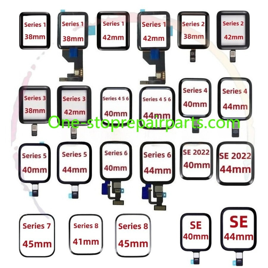 Touch Screen Digitizer Glass Lens Panel For Apple Watch Series SE 1 2 3 4 5 6 7 8 38mm 42mm 40mm 44mm TouchScreen Repair Parts iWatch repair parts