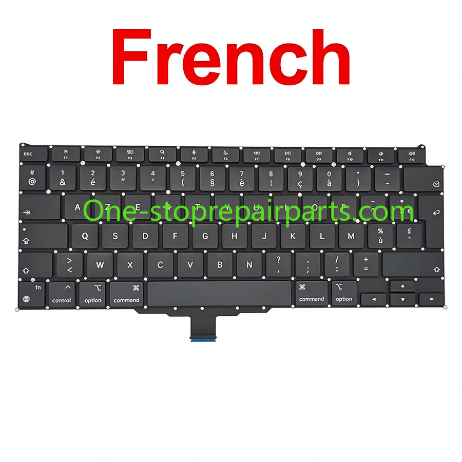 New Laptop A2337 Keyboard For Macbook Air 13" M1 A2337 Keyboard Replacement US UK FR SP IT DE RU AE Layout 2020 Year Macbook repair parts