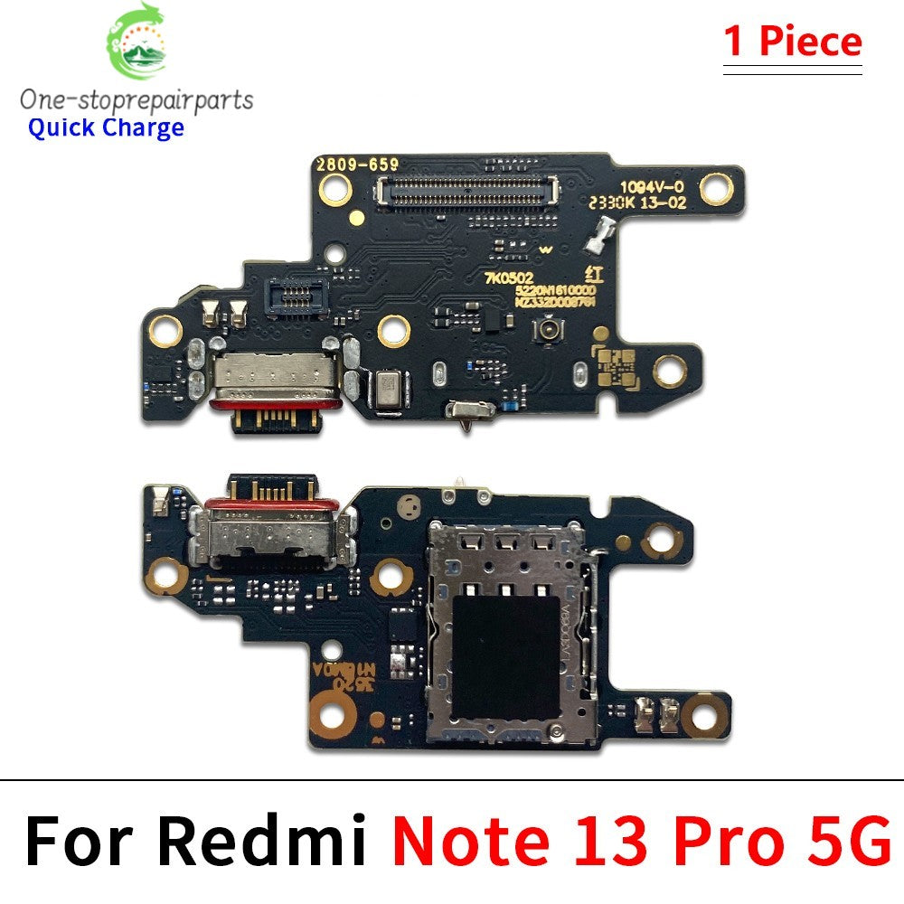 New For Xiaomi Redmi Note 13 Pro Plus 4G 5G Dock Connector USB Charger Charging Board Port Main Mainboard Flex Cable Xiaomi  Xiao mi phone repair parts