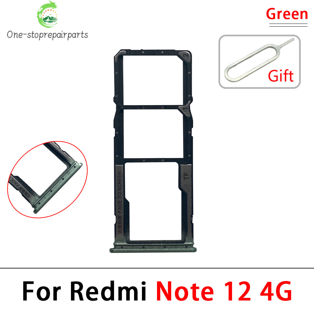 10Pcs, Micro Nano SIM Card Holder Tray Slot Holder Adapter Socket For Xiaomi Redmi Note 12 12s Pro Plus 4G 5G  Xiaomi  Xiao mi phone repair parts