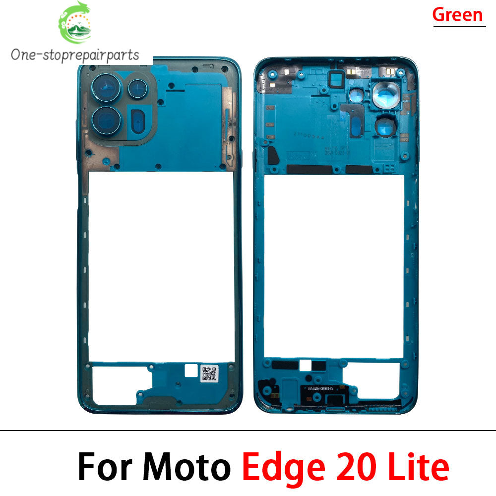 New Middle Frame Cover For Motorola For Motorola Moto E22 E32 E13 E22i Edge 20 Lite Middle Housing with Lens Frame Parts Motorola phone repair parts