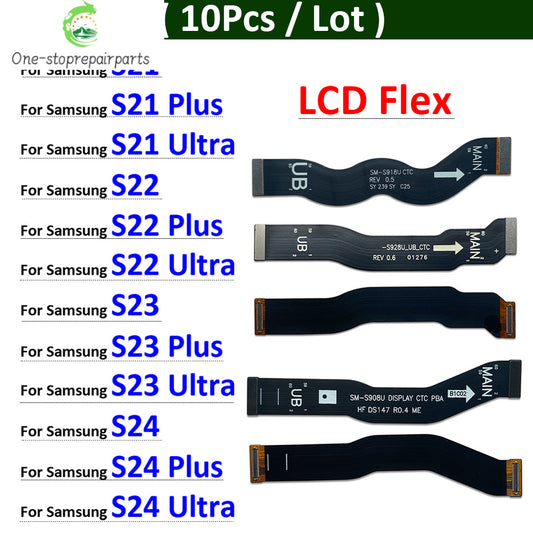 10Pcs/Lot, LCD Screen Connector Cable For Samsung S21 S22 S23 S24 Plus Ultra Fe Display Flex Replacement Parts Samsung phone repair parts